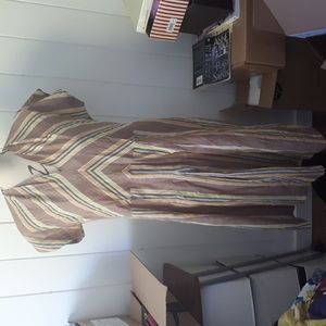 Vintage 40s cotton striped dress